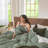 MooMee Gingham Duvet Cover Set 100% Washed Cotton Linen Like Lightweight-115836945-121465077
