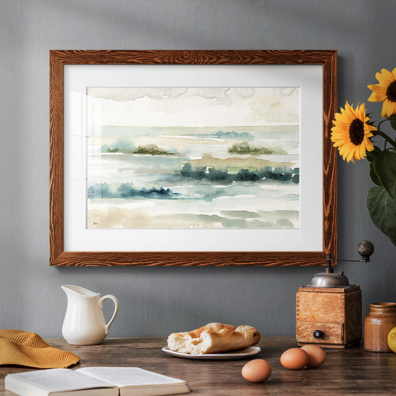 Panorama pastel encadré sur papier, Érable, H 22 po x l 32 po
