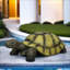 Statues de jardin | Grande statue de tortue pour le porche de jardin intérieur extérieur | Vert forêt | Ciment béton