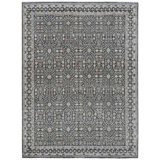 Hand Knotted Wool Oriental Area Rug in Dark Gray