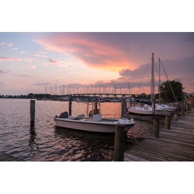 Sunset In Oriental - Wrapped Canvas Print