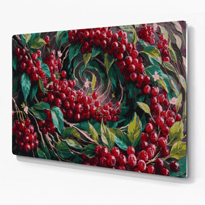 Art mural en métal «Fruit Lingonberry»