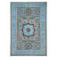 Hand Knotted Wool Area Rug in Turquoise