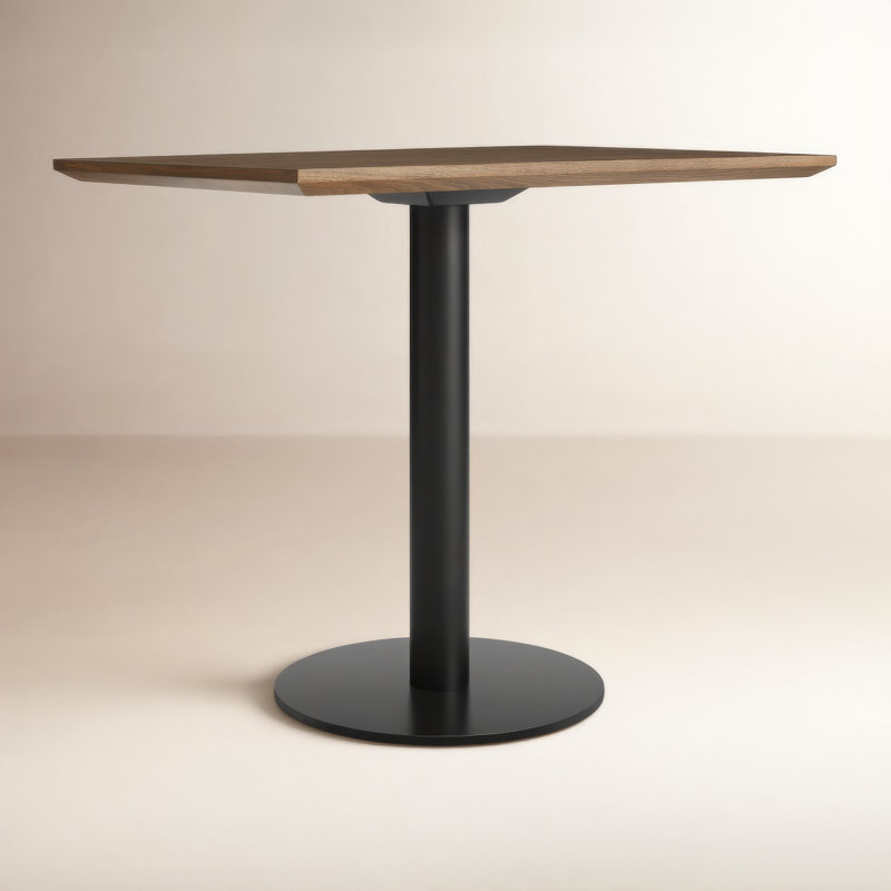 Easy Dining Table, Walnut, Matte Black
