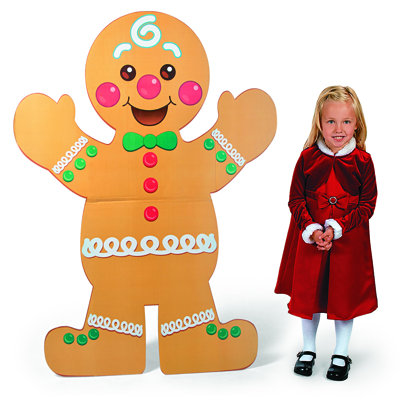 «Gingerbread Man» en carton debout