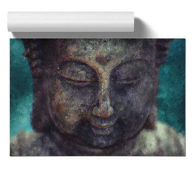Buddha Statue Painting - Frameless Print
