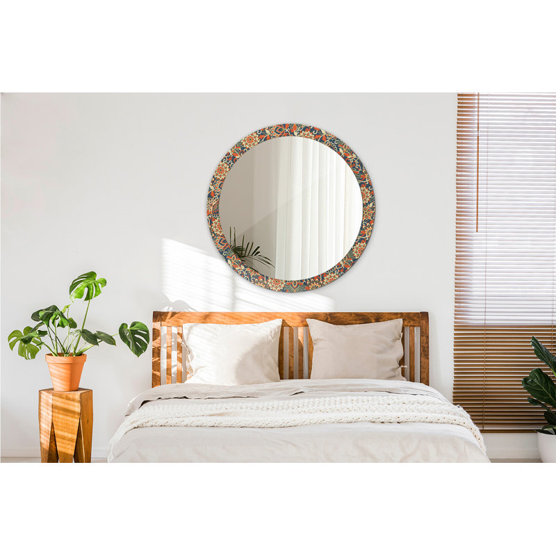 Huldar Glass Flat Wall Mirror, 90cm H x 90cm W