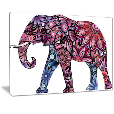 « purple joyeuse éléphant », impression sur toile