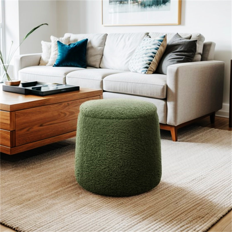 Round Storage Ottoman