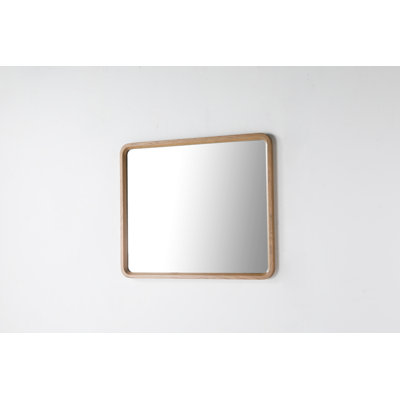 Aliyani Natural Solid wood Frame Flat Mirror