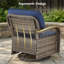 Ensemble de conversation pour patio en osier 6 pièces avec 4 chaises pivotantes et tables d'appoint-115887591-115887588