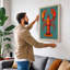 Centered Lobster Retro - Wrapped Canvas-1542228145-1542228150
