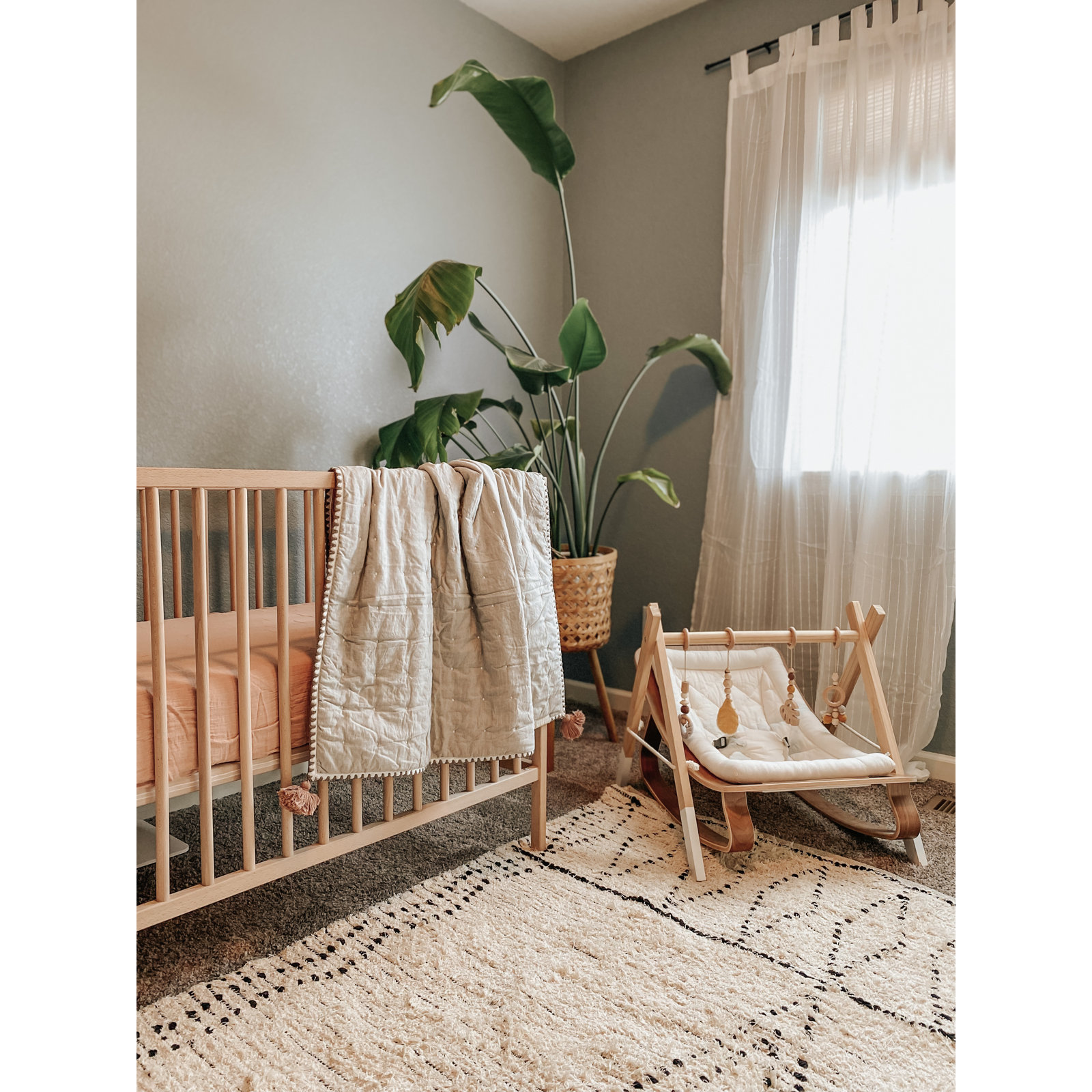Cotton Sateen Fitted Crib Sheet, Copper