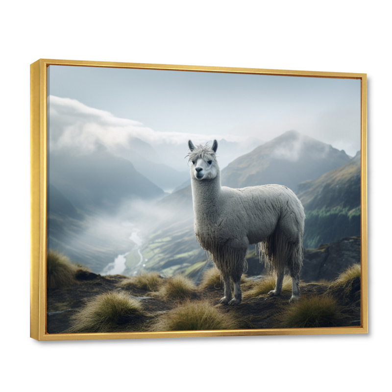 Alcapas Mountain Majesty - impression, Cadre flottant doré, H 30 po x l 40 po x P 1,5 po