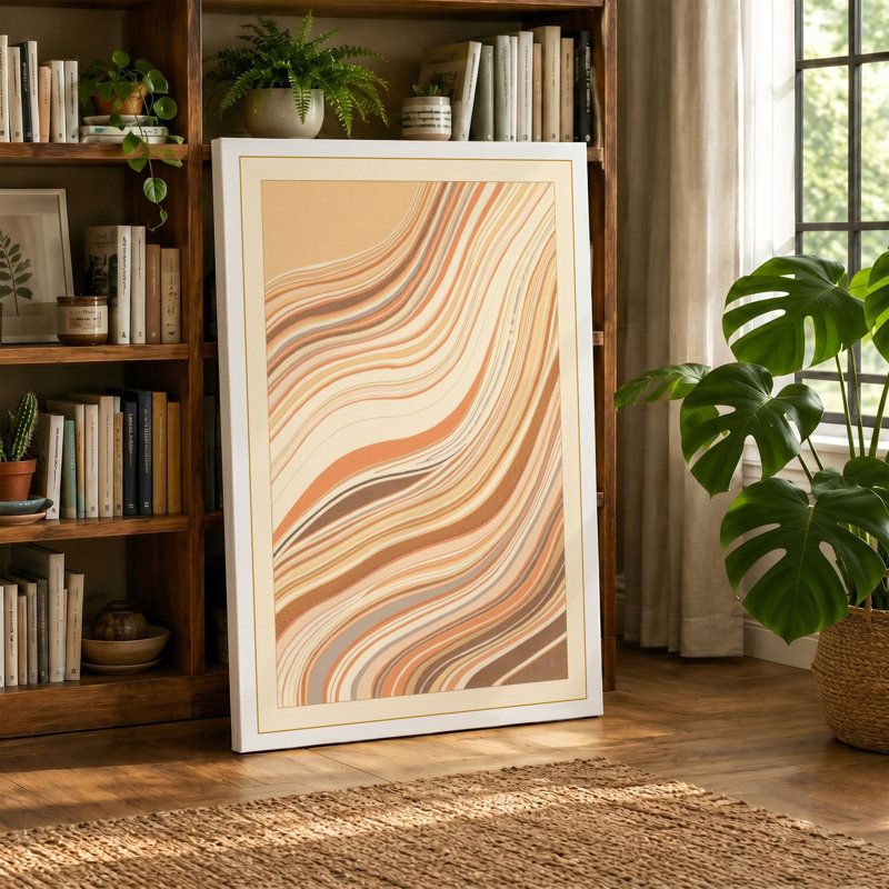 Layered Earth Rustic - Wrapped Canvas, 36x24 - 91.4 x 61.0 cm, White Border