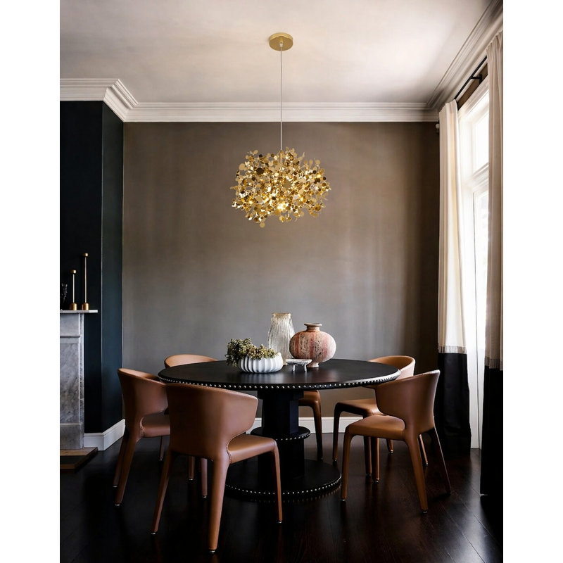 Modern 3 Light Gold Confetti Pendant, Gold