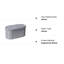 Voegele 76cm Wide Oval Solid Colour Ottoman with Storage-761709994