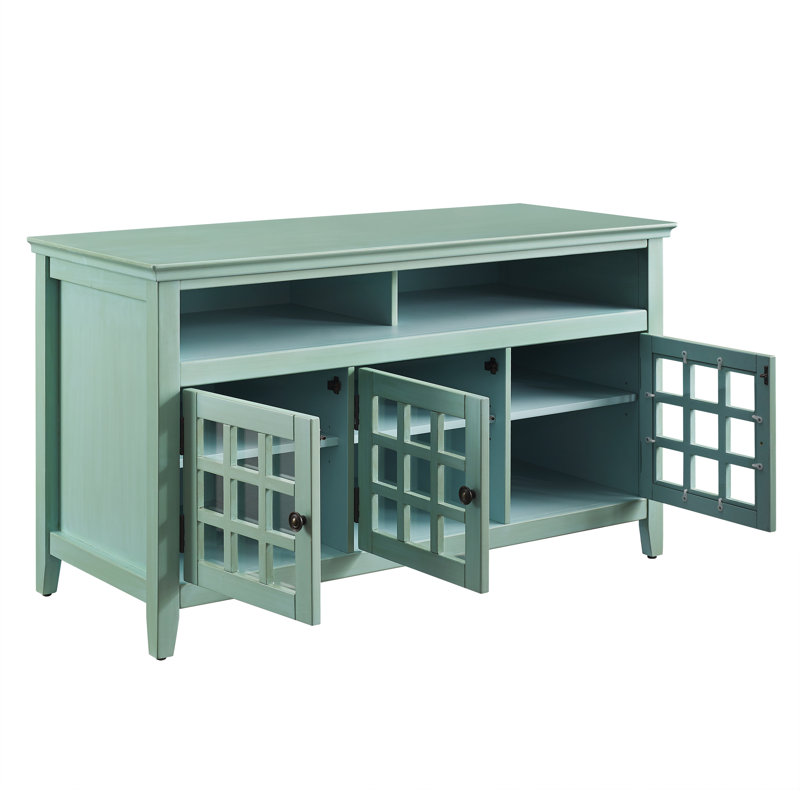 Meuble télé pour téléviseur de 55 po ou moins Naples Park, Turquoise
