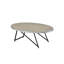 Table basse Allis en chêne gris patiné et finition en métal
