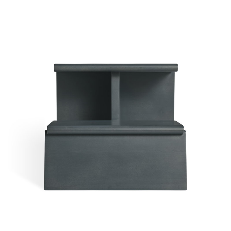 Jut Solid Wood End Table, Midnight