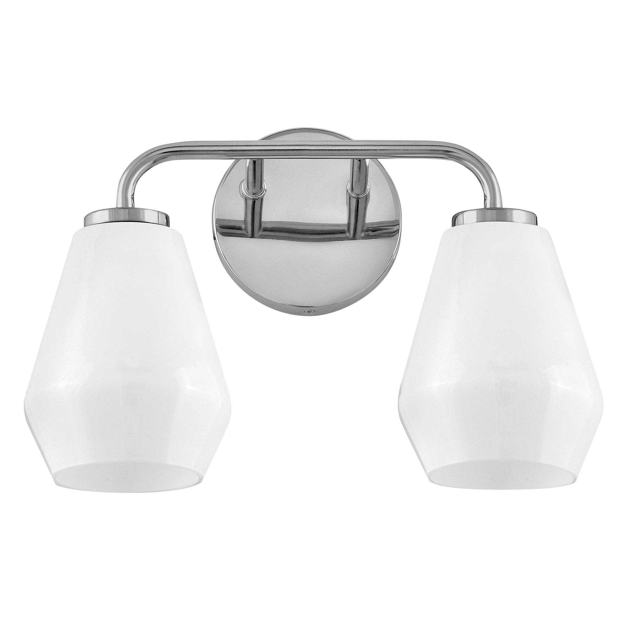 Cantera 2 Light Frosted Vanity Light, Chrome