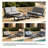 Polett Complete All-Weather Solid Teak Wood 4-Person Outdoor Patio Conversation Set with Water-Resistant Cushions and Coffee Table-141768155-160992685