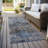 Anna Blue Washable Indoor-Outdoor Rug - -990681727