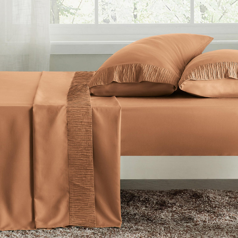 Bedsure Polyester Microfiber Sheet Set Hotel Luxury Sheets, Easy Care Cooling Bed Sheet Set 84GSM(80" x 95")GentleSoft™️