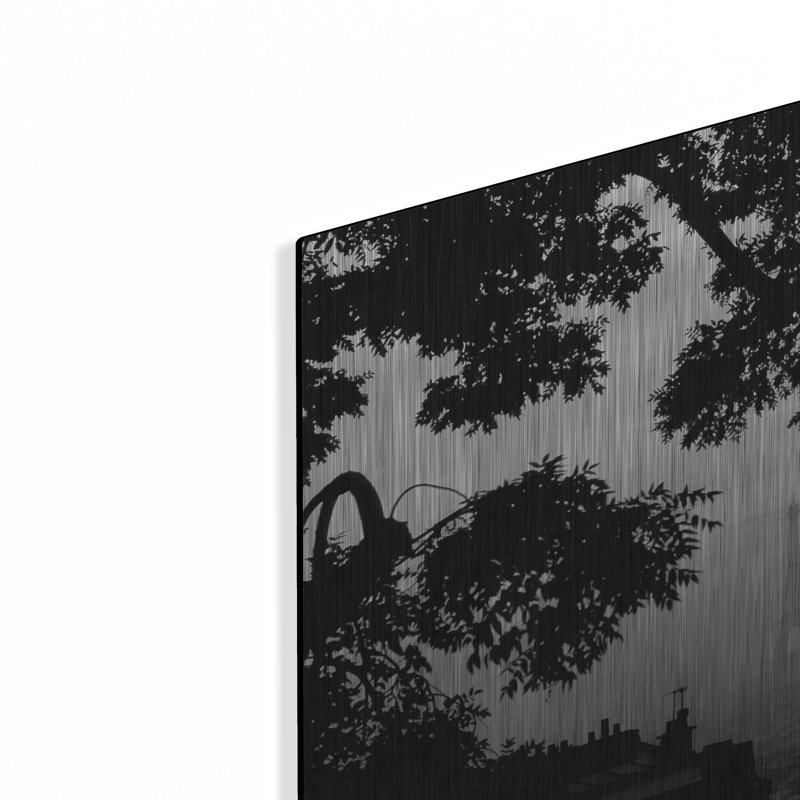 Ebern Designs «Eiffel Tower View 1» par Photoinc Studio, art mural en métal, H 12 po x l 12 po
