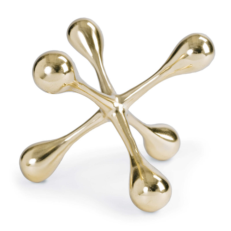 Modern Jack, 4" H x 5" W x 5" D, Gold