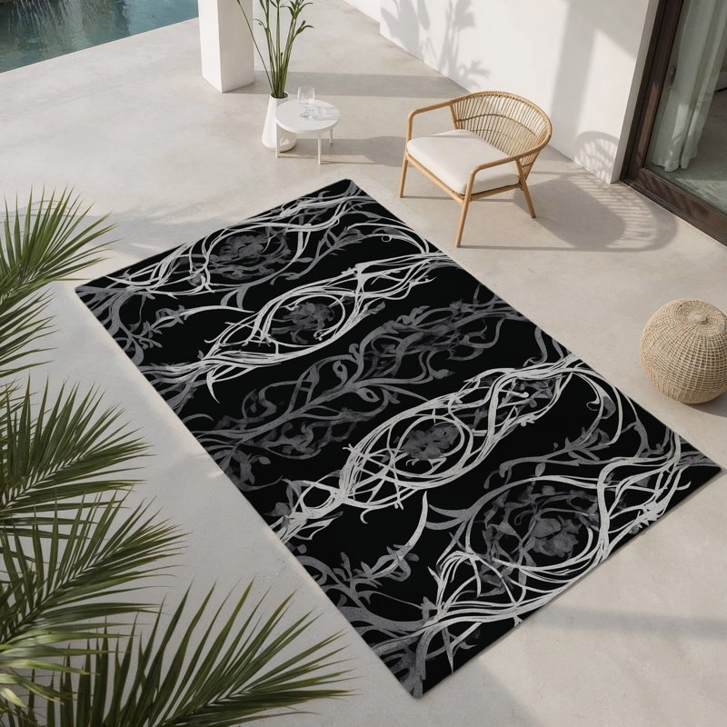 Phantom Lace Indoor And Outdoor Area Rug, Rectangulaire 2 pi x 3 pi