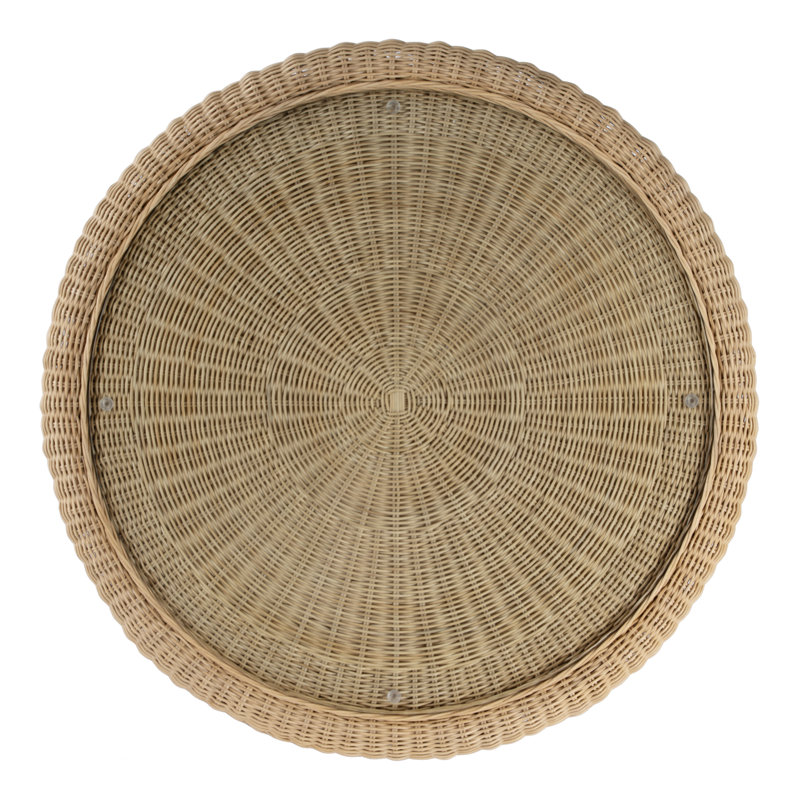 Flora  Rattan Scalloped Coffee Table