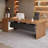 Walnut L-Shaped Solid Wood desks-107526694-107526698