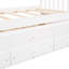 Lit de jour simple avec couchette et tiroirs - Utilisation optimale de l'espace blanc dans une finition pure-1651472881