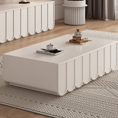 Table basse en bois de style français avec quatre tiroirs