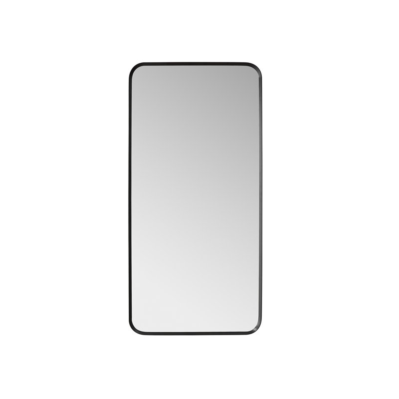 Markhai Metal Famed Mirror, 36'' x 18'', Brushed Black