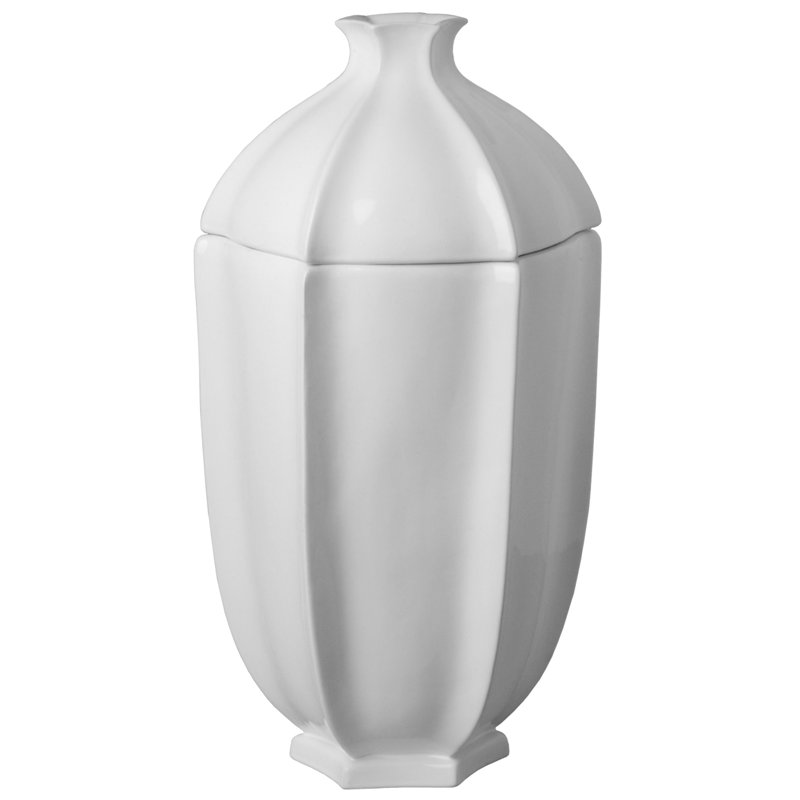Pot en céramique grenade 20 po, Blanc