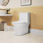 Toilette monobloc 1,1 / 1,6 GPF allongée à hauteur de confort très grande, certifiée CUPC, certifiée WaterSense, céramique, couleur blanche, siège à fermeture en douceur