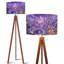  Lampe sur pied trépied Fantasy Winter Village Snow Covered Homes Crescent Moon