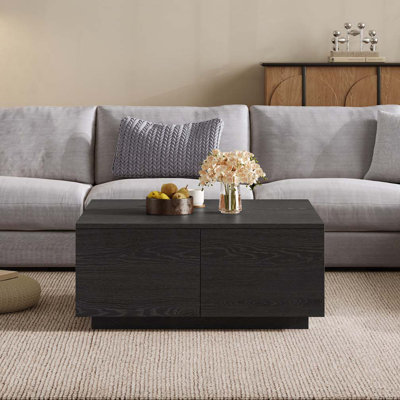 Table basse 33,25 "carrée avec 4 tiroirs