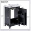 Petit meuble-lavabo moderne de 20 pouces avec lavabo en céramique - 20 * 14,5 * 33,3 pouces, rangement spacieux, 1 porte à fermeture douce-962055634