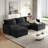 Upholstered Sofa Couch With Ottomans-838974365