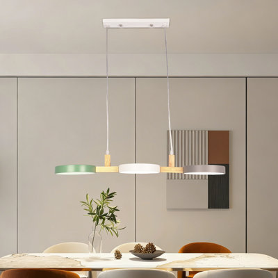 Luminaire suspendu linéaire moderne avec îlot de cuisine 3 lumières 28,5 po en métal et métal
