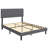 Upholstered Bed Frame with Adjustable Headboard-950108255