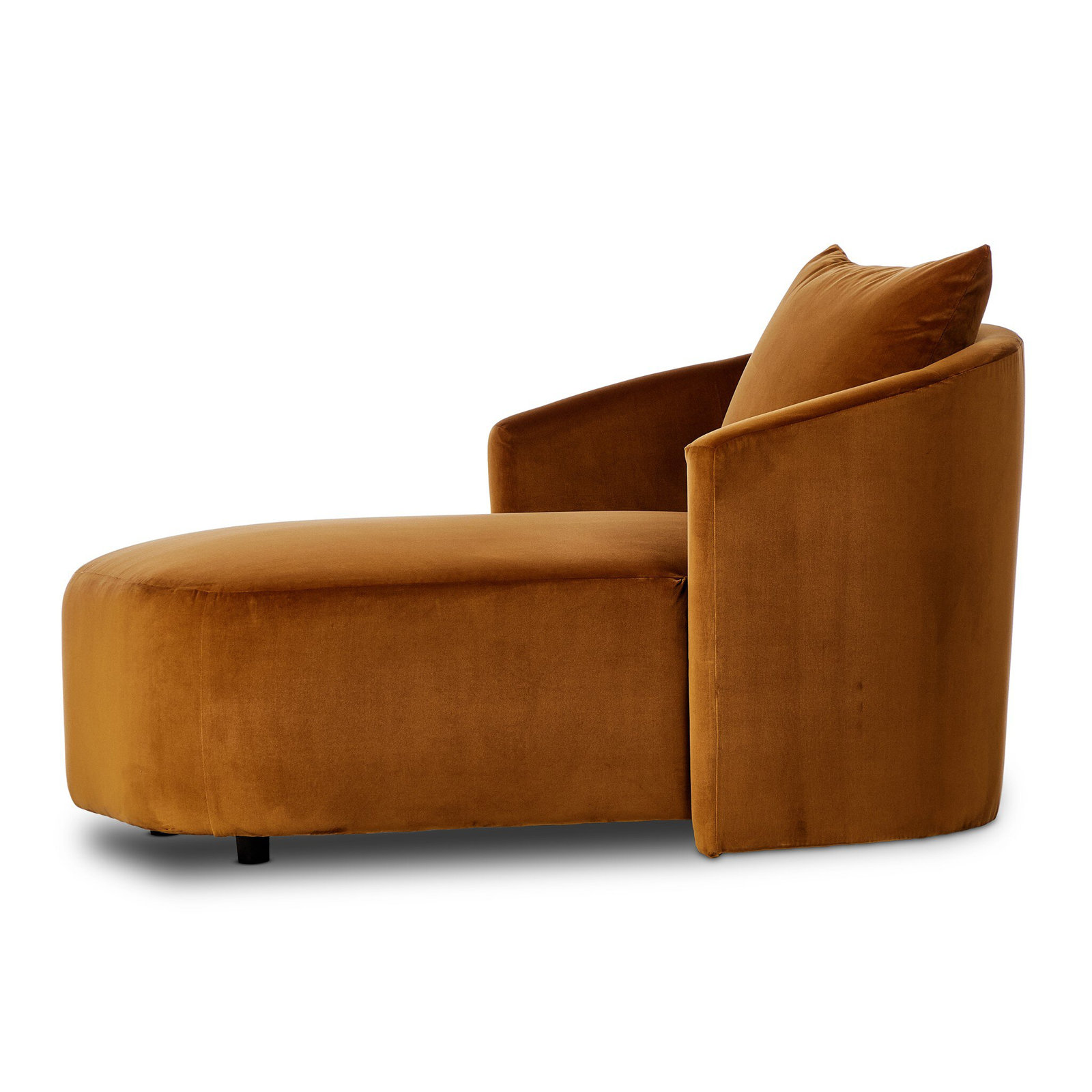 Mirage Upholstered Chaise Lounge, Ingram Ochre Polyester