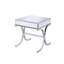 Table de bout abstraite en bois massif