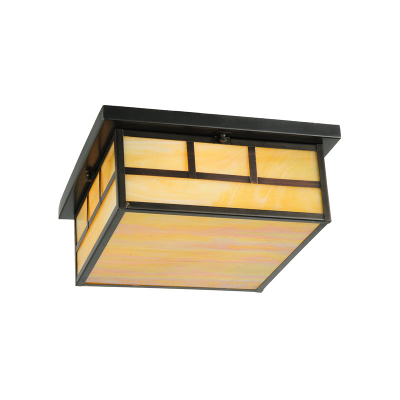 Dragica 4 - Light Flush Mount, Craftsman Brown, Beige