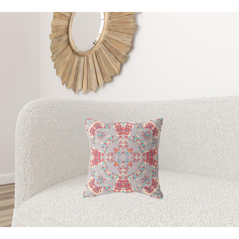 Coussin 18 po x 18 po, Mauve / rouge