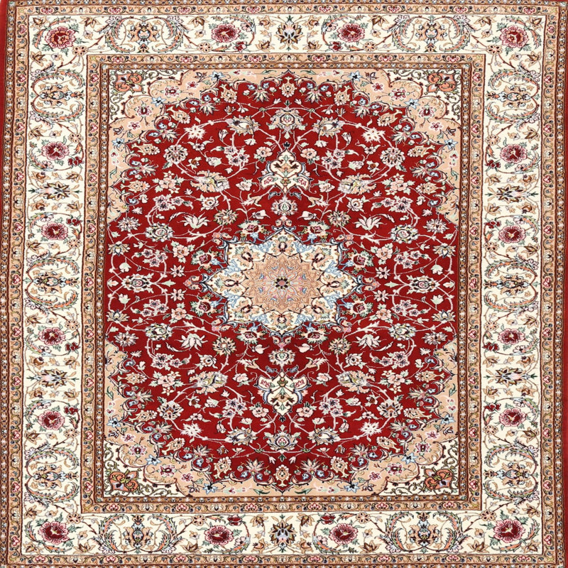 Ozzie Wool Oriental Indoor Rug, Square 6'