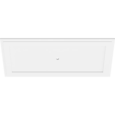 12"W x 6"H x 1"ID x 4"C x 1"P Rectangle Architectural Grade PVC Contemporary Ceiling Medallion